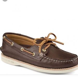 Brown Sperry Top Slider Gold Cup Boat Shoe sz 6.5